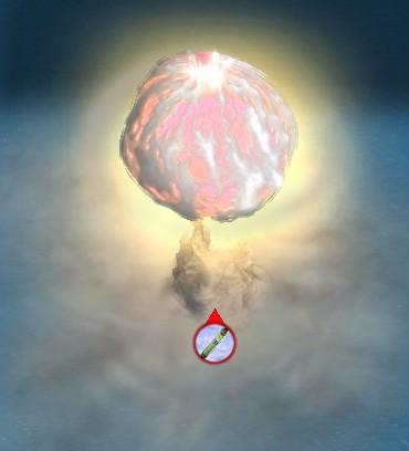 ICBM Detonation auf Ozean