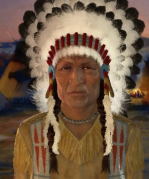 Sitting Bull im 3D-Diplomatiebildschirm