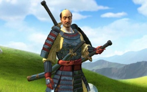 Oda Nobunaga im 3D-Diplomatiebildschirm