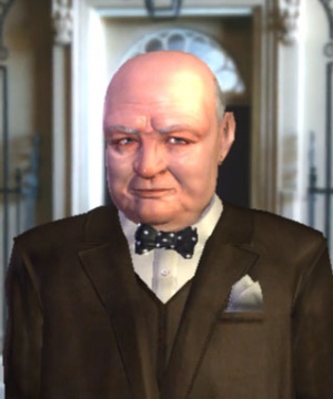 Churchill im 3D-Diplomatiebildschirm