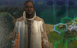 Samatar Jama Barre im 3D-Diplomatiebildschirm