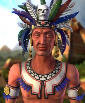 Montezuma II. im 3D-Diplomatiebildschirm