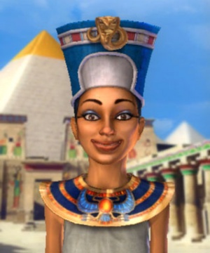 Hatshepsut im 3D-Diplomatiebildschirm